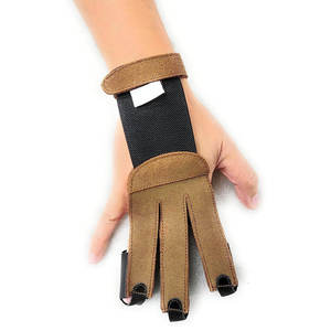 Guantes de Tiro con Arco Ligeros y Cómodos, Guantes de Cuero para Arqueros Profesionales que Garantizan Precisión y Protección Duradera - Product Image 2