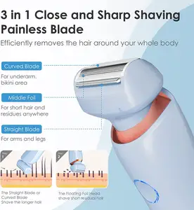 2023 New Mini Electric Shaver Waterproof Razor Washable Portable Shaving Beard Trimmer Rechargeable Women Shaver Machine