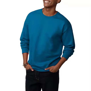 Básico de alta calidad 430Gsm algodón mezclado gota hombro hombres sudadera en blanco de gran tamaño de lana de cuello redondo sudaderas de gran tamaño - Product Image 1