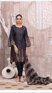 นักออกแบบที่สวยงามชุด Shalwar Kameez Dupatta เย็บปักถักร้อยที่ทําด้วยมือหนักทํางานชุดปาร์ตี้อินเดียชาวปากีสถาน - Product Image 6