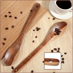 Natural Acacia Wood <b>Cooking</b> <b>Utensil</b> Set Long Handle <b>Wooden</b> Spoons Spatulas Nonstick Kitchen Tools EcoFriendly Durable Essential - Product Image 4