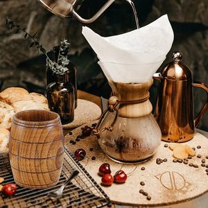 Offre Spéciale ARTISAN AURA tasse en céramique écologique faite à la main Vintage bois bière tasse à café gravé Design Premium naturel rustique - Product Image 5