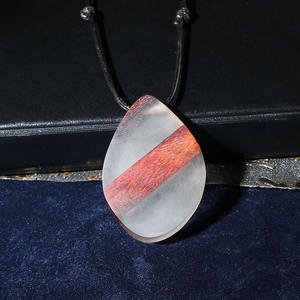 Fantastic Men and Women Couple Necklaces Epoxy Resin <b>Wood</b> Pendant Ornaments Geometric Shape Necklaces Handmade Ethnic <b>Jewellery</b> - Product Image 2