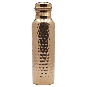 Botella de agua de cobre martillado de alta calidad, contenedor de cobre puro Ayurvédico, botella de agua de Yoga para beber, beneficios para la salud, Metal - Product Image 2