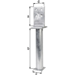 Anclaje de Hormigón Tipo T, 130x500x80x90mm, Acero Galvanizado en Caliente GAH - Product Image 1
