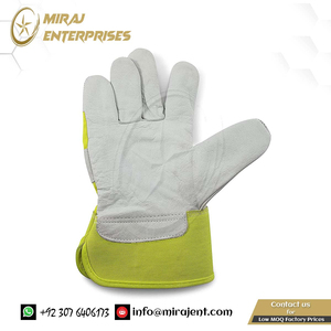 ถุงมือหนังวัวแบบแคนาดาก่อสร้างเชื่อมแบบกำหนดเองปลอดภัย - Product Image 6