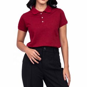 Poliéster/algodón de mujer de alta calidad para camisas Casual transpirable media manga Color personalizable y logotipo al por mayor - Product Image 1