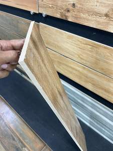 กระเบื้องปูพื้นเซรามิก150X900มม.,กระเบื้องกันลื่นเซรามิกสำหรับห้องนอนและห้องนั่งเล่นพื้นผิวด้านกระเบื้องสีน้ำตาล - Product Image 2