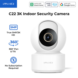 กล้องวงจรปิดภายในอาคาร 3K ความละเอียด 5MP WiFi PTZ 360 องศา °   กล้องไร้สายสำหรับเด็กและสัตว์เลี้ยงพร้อมลำโพงและควบคุมผ่านแอป ไม่ต้องสมัครสมาชิก - Product Image 1