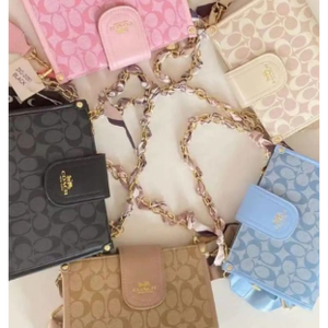 สำหรับกระเป๋า Coach กระเป๋า2ใบมีด้ามจับเดี่ยวสไตล์วินเทจทันสมัยกันน้ำมีซิปปิดผ้าฝ้ายโพลีเอสเตอร์ซับในโซ่ตัวอักษร - Product Image 3