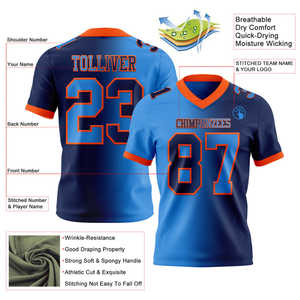 Maillot de football américain pour les clubs scolaires des jeunes Séchage rapide et respirant pour la pratique du jour du match et l'entraînement en équipe Tissu d'uniforme - Product Image 4