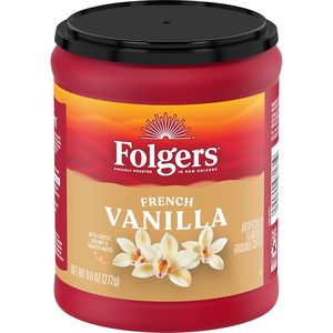 Café Molido con Sabor a Vainilla Francesa Folgers, Lata de 9.6 Onzas (Paquete de 6) - Product Image 5