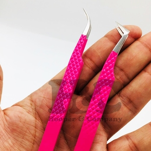 Pinzas para Extensión de Pestañas New Cherry Charm, Antimagnéticas, Punta Puntiaguda, Textura Suave, Acero Inoxidable, Color Mink - Product Image 4