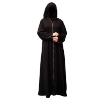 Abaya Recta de Chifón de Marca de Calidad Superior para Mujer Musulmana, Vestido 2025 Dubai, Manga Larga, Diseño Sencillo, Bordado Natural