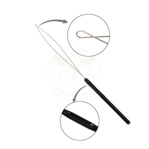 Aiguille à boucle en acier inoxydable de qualité supérieure pour l'application de micro-anneaux et la coiffure en salon - Product Image 4