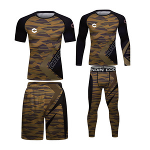 OEM Custom Printed Breathable Compression Shirt for Men Quick Dry UPF50 Eco-Friendly <b>BJJ</b> MMA Gym <b>Rash</b> <b>Guard</b> Long Sleeve - Product Image 4