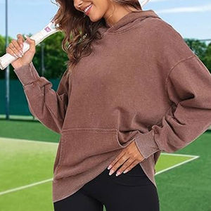 Sudadera con Capucha Vintage, Lavada al Ácido, Transpirable, Ecológica, de Algodón Pesado y Poliéster, Talla Grande, Térmica, para Hombre y Mujer, Talla XS, Bordada - Product Image 5