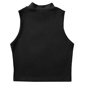 T-shirt court et uni pour femmes, débardeur, débardeurs en tricot de coton côtelé pour femmes, vente en gros - Product Image 5