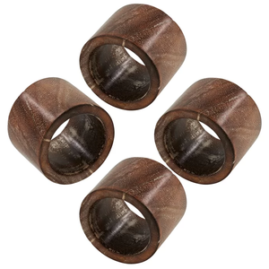 ไม้สีน้ำตาลแบบดั้งเดิมที่ใส่แหวนผ้าเช็ดปากที่บ้านงานแต่งงานร้านอาหารโต๊ะรับประทานอาหารอุปกรณ์2024ทิชชู่ - Product Image 3