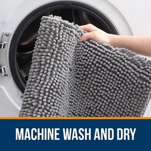 <span class=keywords><strong>Tapis</strong></span> de bain <span class=keywords><strong>en</strong></span> chenille ultra-doux avec absorption à séchage rapide, dos <span class=keywords><strong>en</strong></span> caoutchouc <span class=keywords><strong>antidérapant</strong></span>, pour sols de salle de bain, baignoires, douches, décoration intérieure - Product Image 5