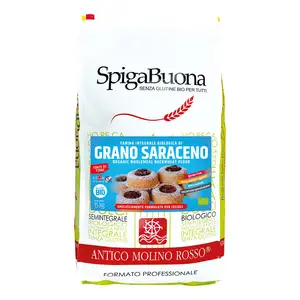 Farina di grano saraceno senza glutine macinata in pietra organica italiana di alta qualità per biscotti e dolci di pane 15 Kg