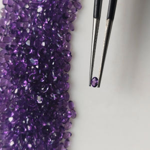 Améthyste africaine naturelle, violette, taille ovale 3x2 mm, pierre précieuse en vrac de qualité supérieure pour la fabrication de bijoux - Product Image 6