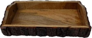 Juego de bandejas anidadas de madera de mango indio rústico hecho a mano con asas para Decoración de cocina y bloques para cortar - Product Image 2