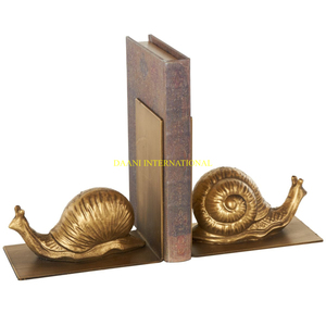 Sujetalibros de madera con diseño de gato metálico, organizador de estante decorativo moderno, Base marrón rústica, elegante soporte de libros para el hogar y la Oficina - Product Image 6