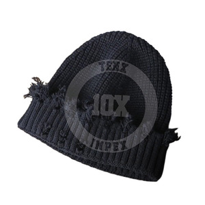 Logo personnalisé Taille Couleur Élégant en Détresse Jacquard Bonnets Vente à Chaud Bonnets Chapeaux Léger Vêtements de Plein Air - Product Image 6
