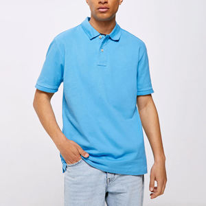 Camisetas de Polo de Golf para Hombre 100% Algodón al por Mayor, Transpirables, de Punto, con Logotipo Personalizado, Bordado, Diseño Sólido, Estilo Casual - Product Image 1