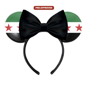Diadema Personalizada Hecha a Medida con Orejas de Ratón y Diseño Pre-Aprobado con la Bandera de Siria H.E.R. Accesorios - Product Image 1