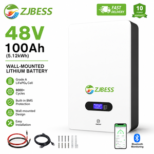 Batterie LiFePO4 murale 5 <span class=keywords><strong>kWh</strong></span> 10 <span class=keywords><strong>kWh</strong></span> avec protection anti-humidité pour l'alimentation des bungalows côtiers et des chalets <span class=keywords><strong>en</strong></span> bord de mer - Product Image 1