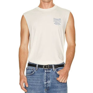 2025 camisetas sin mangas musculosas de talla grande para hombre, Jersey de punto ligero, tela 60% algodón 40%, poliéster, serigrafía gráfica - Product Image 3