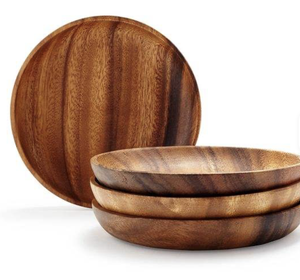 Assiettes en bois carrées écologiques de luxe pour en-cas, fruits, salades, biscuits, apéritifs, charcuterie, prix bas - Product Image 2