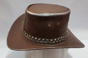 Chapeau de cowboy à large bord pour homme 2026 – Le plus vendu – Chapeaux en cuir marron chocolat foncé – Fournisseur en gros - Product Image 5