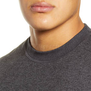 เสื้อสเวตเตอร์ลำลองของผู้ชาย,เสื้อสเวตเชิ้ตสวมศีรษะสีพื้นคอกลมลำลองขนาดใหญ่พิเศษ - Product Image 5