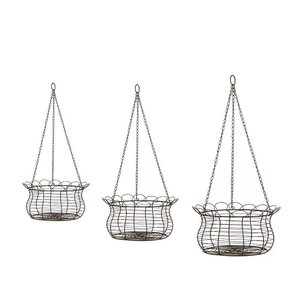 Awesome Design <b>Metal</b> <b>Black</b> Hanging <b>Planter</b> for Home Living Area Decoration Beautiful Wire Hanging Flower <b>Planters</b> - Product Image 4