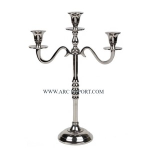 Candélabre plaqué or de décoration de dessus de table de 5 bras pour la meilleure vente mariage et événements décor de table bougeoir support d'éclairage - Product Image 3