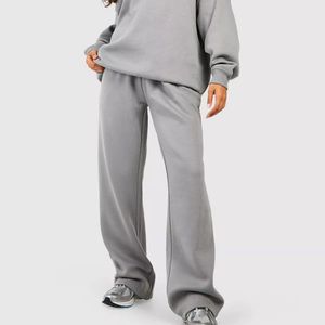 Ensemble de survêtement d'hiver personnalisé en polyester/coton pour homme, sweat-shirt à col rond surdimensionné en polaire, pantalon de jogging à jambes larges, taille plus, séchage rapide - Product Image 2