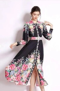 Robe de fête courte en coton indien faite à la main, imprimé floral doux, élégante, pour femmes, tenue de plage d'été, cadeau personnalisé pour la mariée, décontractée - Product Image 3