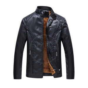 Custom Design <b>Leather</b> <b>Jacket</b> Solid Color <b>Men</b> <b>Leather</b> <b>Jacket</b> Streetwear Breathable <b>Men</b> <b>Leather</b> <b>Jacket</b> - Product Image 1