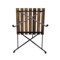 Ensemble de table et chaises pliantes en bois d'acacia moderne 3 pièces pour intérieur/extérieur, cuisine, salle de bain, chambre, parc, salon