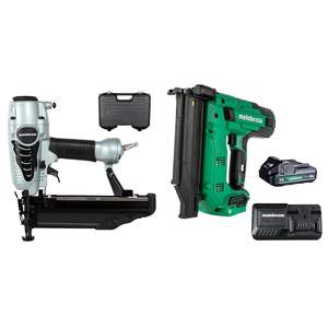 Clavadora Neumática Compacta Inalámbrica MultiVolt de 18V y Calibre 18, Kit con Clavos de Acabado de 1 a 2-1/2 Pulgadas para Muebles, Personalizable para OEM - Product Image 1