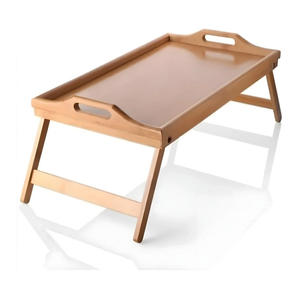 Plateau de service pliable en bambou écologique de haute qualité 30x50cm, compatible micro-ondes - Product Image 1