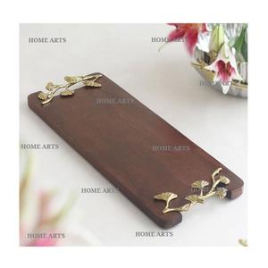 Ensemble de 2 plateaux de service de tailles différentes, formes personnalisées, en bois, pour servir des dattes, des desserts, best-seller - Product Image 2