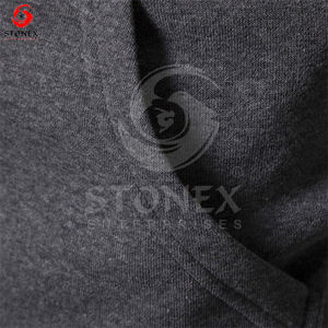 เสื้อฮู้ดซิปผ้าฟลีซคอตตอน 100% คุณภาพสูงสำหรับทุกเพศ ปี 2023 ลายเรียบ พร้อมโลโก้และซับในแบบกำหนดเองสำหรับฤดูหนาว - Product Image 2