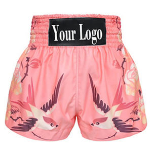 Pantalones cortos personalizados para hombre más nuevos y elegantes 100% poliéster Muay Thai Short Training Colorful Muay Thai Shorts OEM Service Shorts para hombres - Product Image 3
