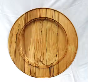 Ecológico personalizado al por mayor cargadores de madera plato decoraciones para fiesta de boda por media luna artesanías - Product Image 1