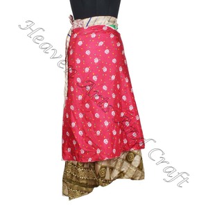 ใหม่กระโปรงผ้าส่าหรีแบบเก่ากระโปรงอินเดียราจาธาธานใหม่สำหรับผู้ใหญ่กระโปรงคลุมรอบแบบกลับด้านได้ - Product Image 6