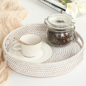 ถาดเสิร์ฟอาหารหวายสานด้วยมือถาดไม้หวายสำหรับตกแต่งเครื่องใช้ในครัวแบบเวียดนาม - Product Image 4